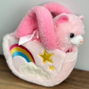 Aurora Fancy Pals Pastel Rainbow PRINCESS KITTY Plush Cat & Carrier Purse SOFT